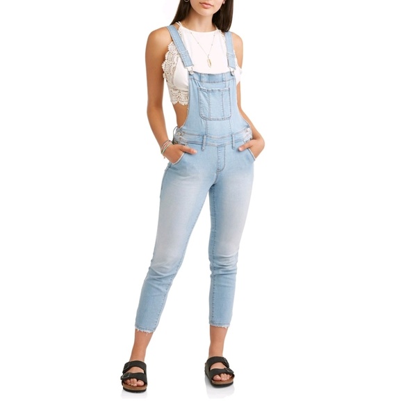 Black Daisy Lylah Denim Overalls 